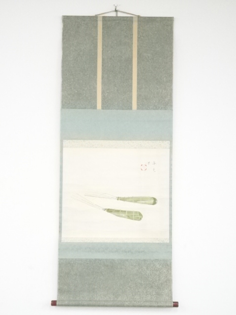 JAPANESE HANGING SCROLL / HAND PAINTED / CHIMAKI